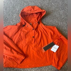 NWT MEDIUM Mono B womens orange jacket windbreaker cropped CROPPED STYLE